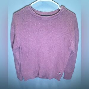 The North Face Women's Mauve Speckled Cotton/Wool Crew Neck Sweater Size Small‎